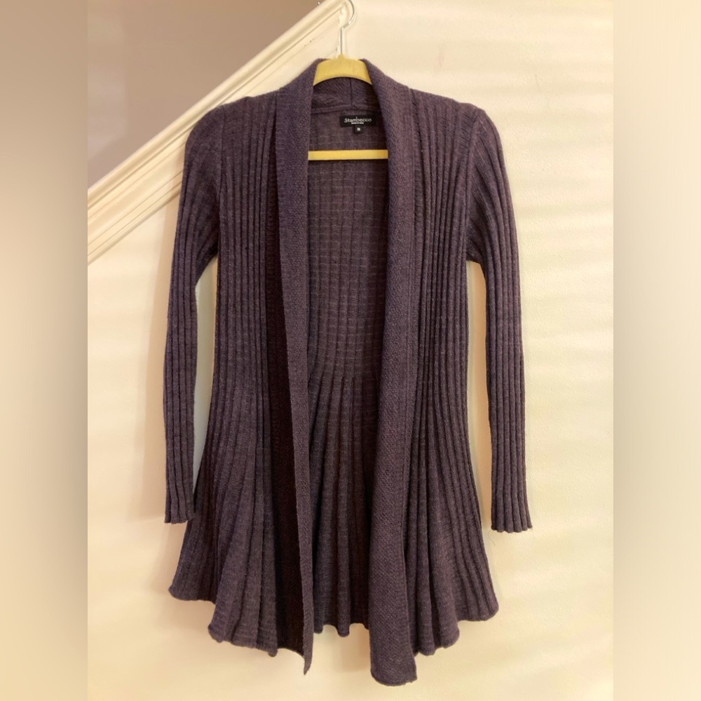 Wool Blend Open Front Cardigan Sz Small